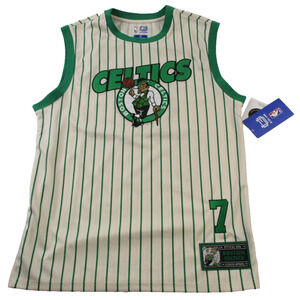 Boston Celtics White & Green Sleeveless Jersey Top by